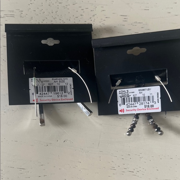 Simply Vera Vera Wang Silver and Black Dangle Earrings - Picture 4 of 6